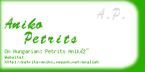 aniko petrits business card